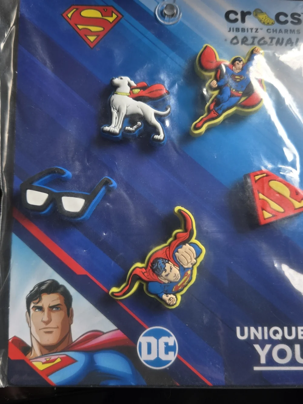 Crocs Jibbitz Original Superman Charm Set Of 5 - Picture 4 of 6